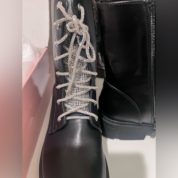 Bling crystalized combat boots for sale - Picture 2 of 3